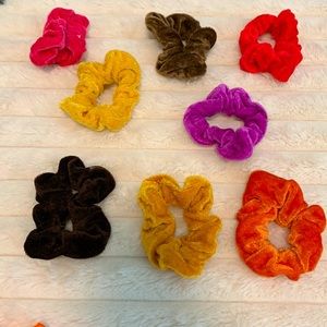 Velvet scrunchies